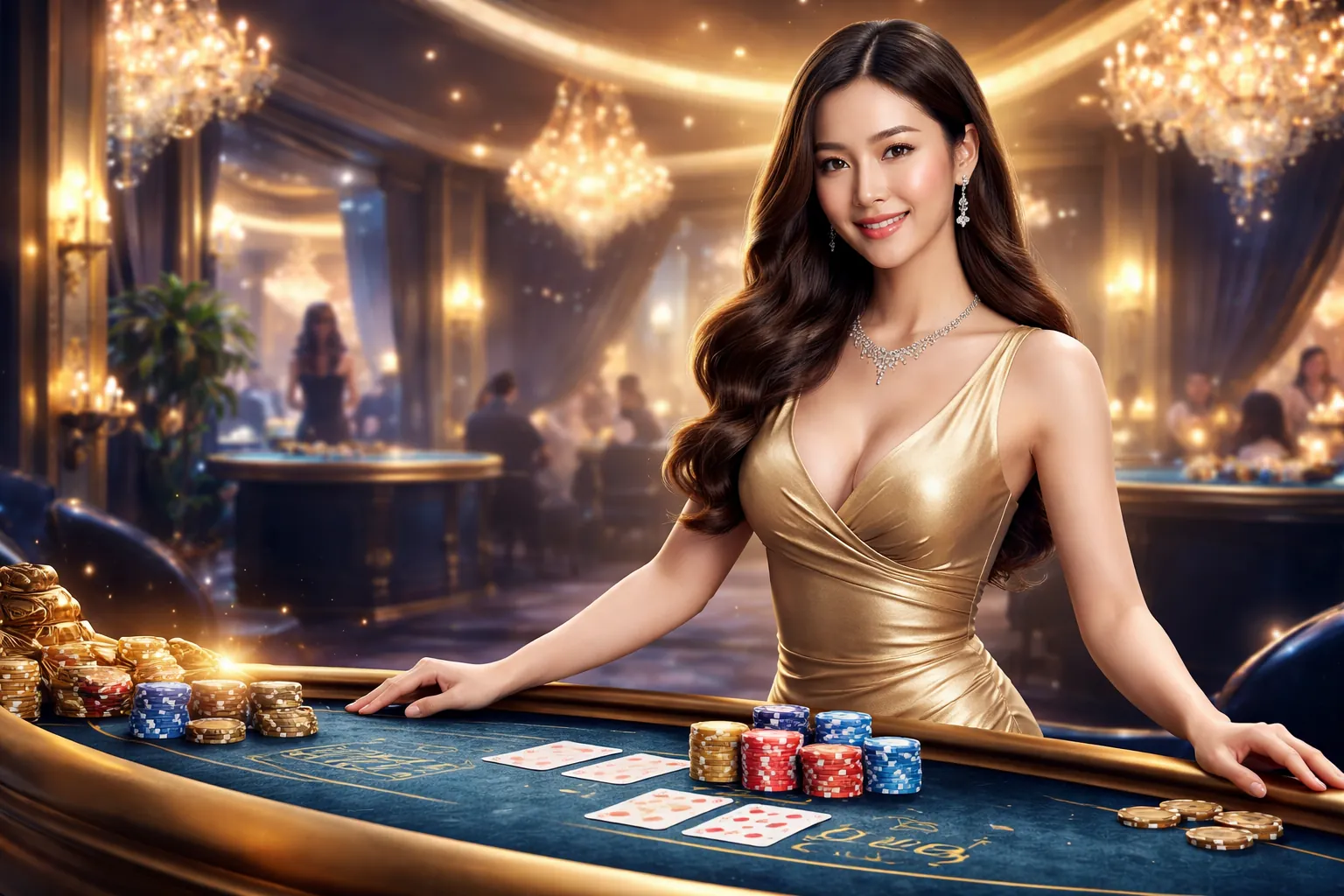 Hình ảnh trung tâm tin tức f1680 game bài với các biểu tượng game bài và thông tin cập nhật, màu sắc chủ đạo xanh đậm và xanh dương